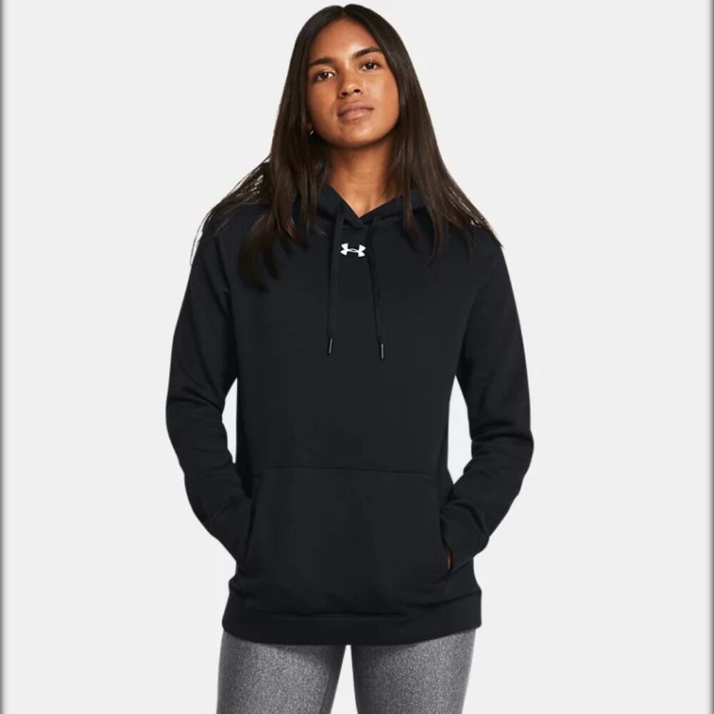 NWT Womens Girls Size Large Black Under Armour Loose Fit Hoddie